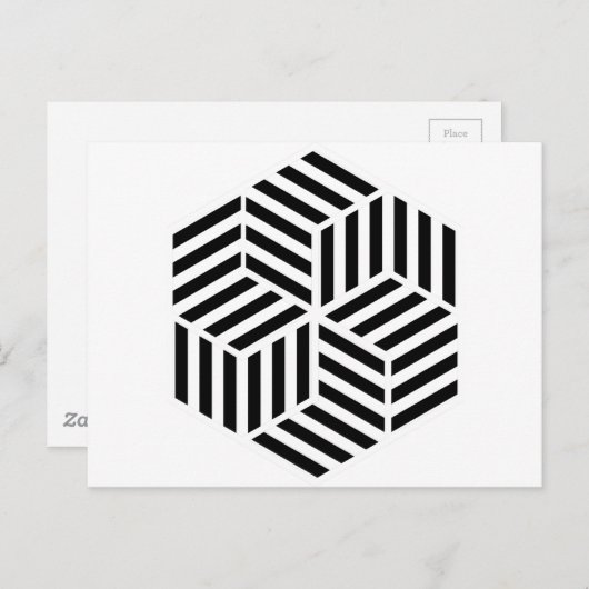 Hexagons Briefkaart (Voorkant / Achterkant)