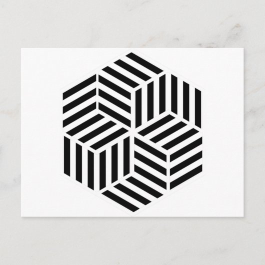 Hexagons Briefkaart (Voorkant)