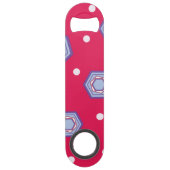 Hexagons Crimson Pink Speed Bottle Opener Flessenopener (Voorkant)