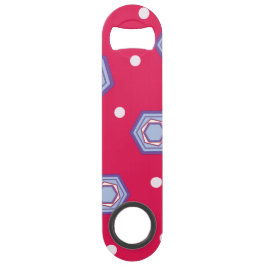 Hexagons Crimson Pink Speed Bottle Opener Speed Flessenopener