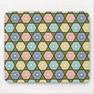 Hexagons en driehoeken muismat