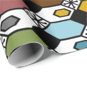 Hexagons en Starbursts Cadeaupapier (Rol Hoek)