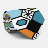 Hexagons en Starbursts Stropdas (Opgerold)