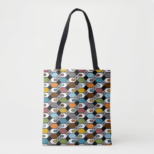 Hexagons en Starbursts Tote Bag (Voorkant)