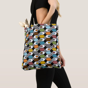 Hexagons en Starbursts Tote Bag