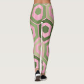 Hexagons en Stripes - Lentbloemen Leggings (Achterkant)