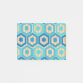 Hexagons en Stripes - Zee en zand Post-it® Notes (Voorkant)
