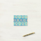 Hexagons en Stripes - Zee en zand Post-it® Notes (Op bureau)