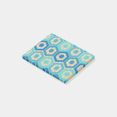 Hexagons en Stripes - Zee en zand Post-it® Notes (Schuin)