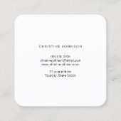 hexagons faux glitter bee vierkante visitekaartje (Achterkant)