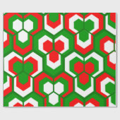 Hexagons Flowers Cadeaupapier (Vlak)