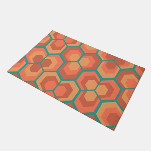 Hexagons Flowers Deurmat (Schuin)