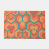 Hexagons Flowers Deurmat (Voorkant)
