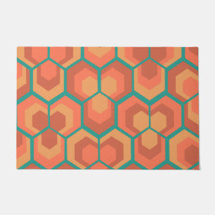 Hexagons Flowers Deurmat