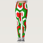 Hexagons Flowers Leggings (Voorkant)
