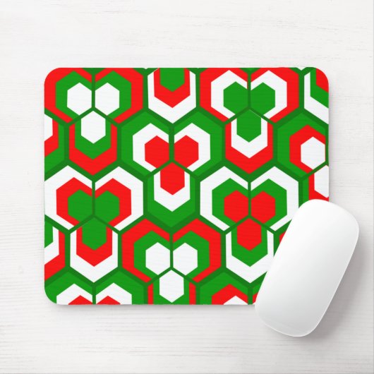 Hexagons Flowers Muismat (Met muis)