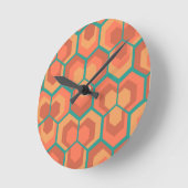 Hexagons Flowers Ronde Klok (Hoek)