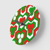 Hexagons Flowers Ronde Klok (Hoek)
