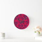Hexagons Flowers Ronde Klok (Huis)