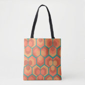 Hexagons Flowers Tote Bag (Voorkant)