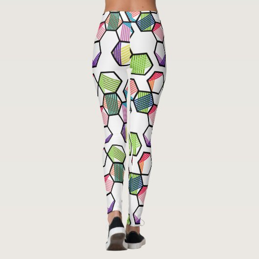 Hexagons met schroefdraad leggings (Achterkant)