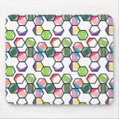 Hexagons met schroefdraad muismat (Voorkant)