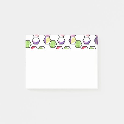 Hexagons met schroefdraad post-it® notes (Voorkant)
