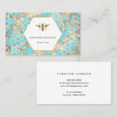 hexagons patroon bij logo visitekaartje (Voorkant / Achterkant)