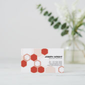 Hexagons - Rood Visitekaartje (Staand voorkant)