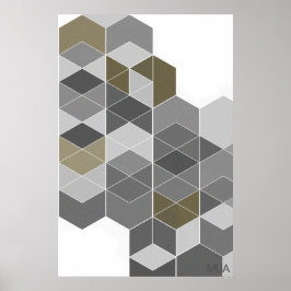 Hexagons zijn versleten poster