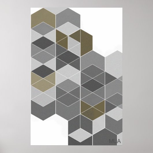 Hexagons zijn versleten poster (Voorkant)