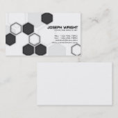 Hexagons - zwart visitekaartje (Voorkant / Achterkant)