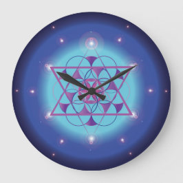 Hexagram, heilige geometrie grote klok