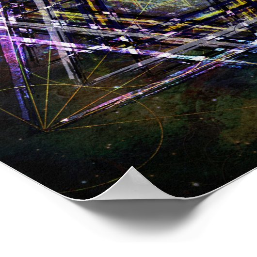 hexagramsymbool voor heilige geometrie poster (Hoek)