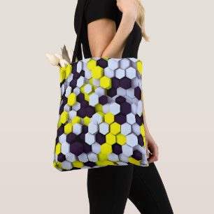 HexaPop Chick Zwart, Wit & Geel Tas