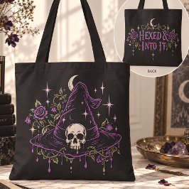 Hexed & Into It Heksenhoed Schedel Gotisch Tote Bag