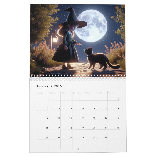 Hexenwelten: Ein Jahr voller Magie und Mysterien Kalender (Feb 2026)