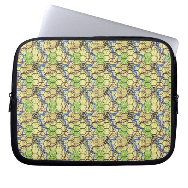 Hexmap Laptop Sleeve (Voorkant)