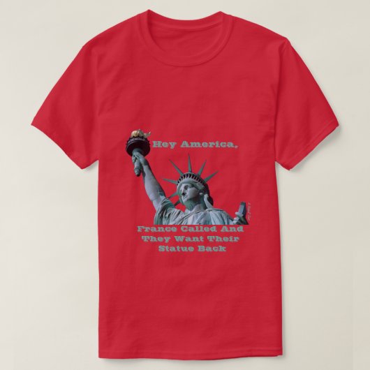 Hey America (Lady Liberty) - Een MisterP Shirt (Design voorkant)
