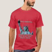 Hey America (Lady Liberty) - Een MisterP Shirt (Voorkant)