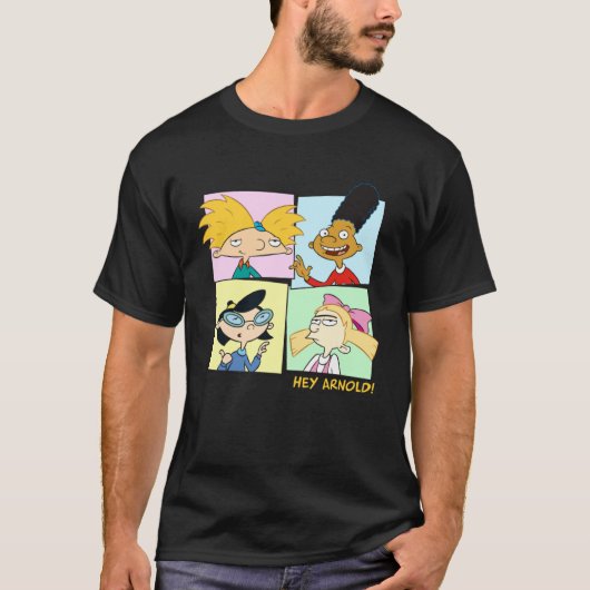 Hey Arnold Main Characters Boxed Up Portraits T-shirt (Voorkant)