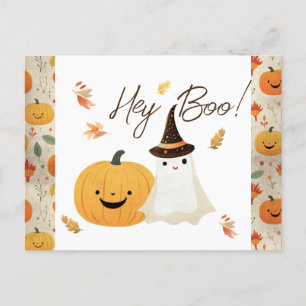Hey Baby Boo Herfst Baby shower Briefkaart