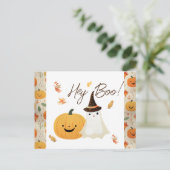 Hey Baby Boo Herfst Baby shower Briefkaart (Staand voorkant)