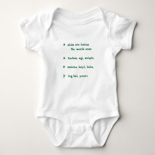 HEY BABY! onesy Romper (Voorkant)