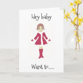 HEY BABY **WIL ME ONDER DE MISTLETOE BIJEENKOMEN?* KAART (Gele Bloem)