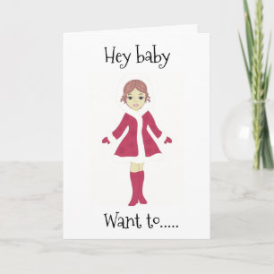 HEY BABY **WIL ME ONDER DE MISTLETOE BIJEENKOMEN?* KAART