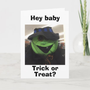 HEY BABY-ZY "TREAT" NIET "TRICK" VOOR HALLOWEEN! KAART