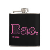 Hey Bae. vriendin vriendje slang Heupfles (Voorkant)