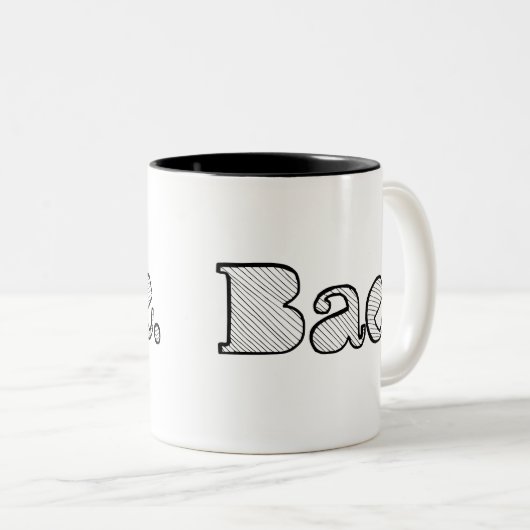 Hey Bae. vriendin vriendje slang Tweekleurige Koffiemok (Voorkant rechts)