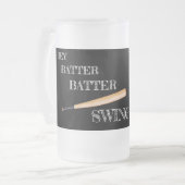 Hey Batter Batter Swing Matglas Bierpul (Voorkant links)